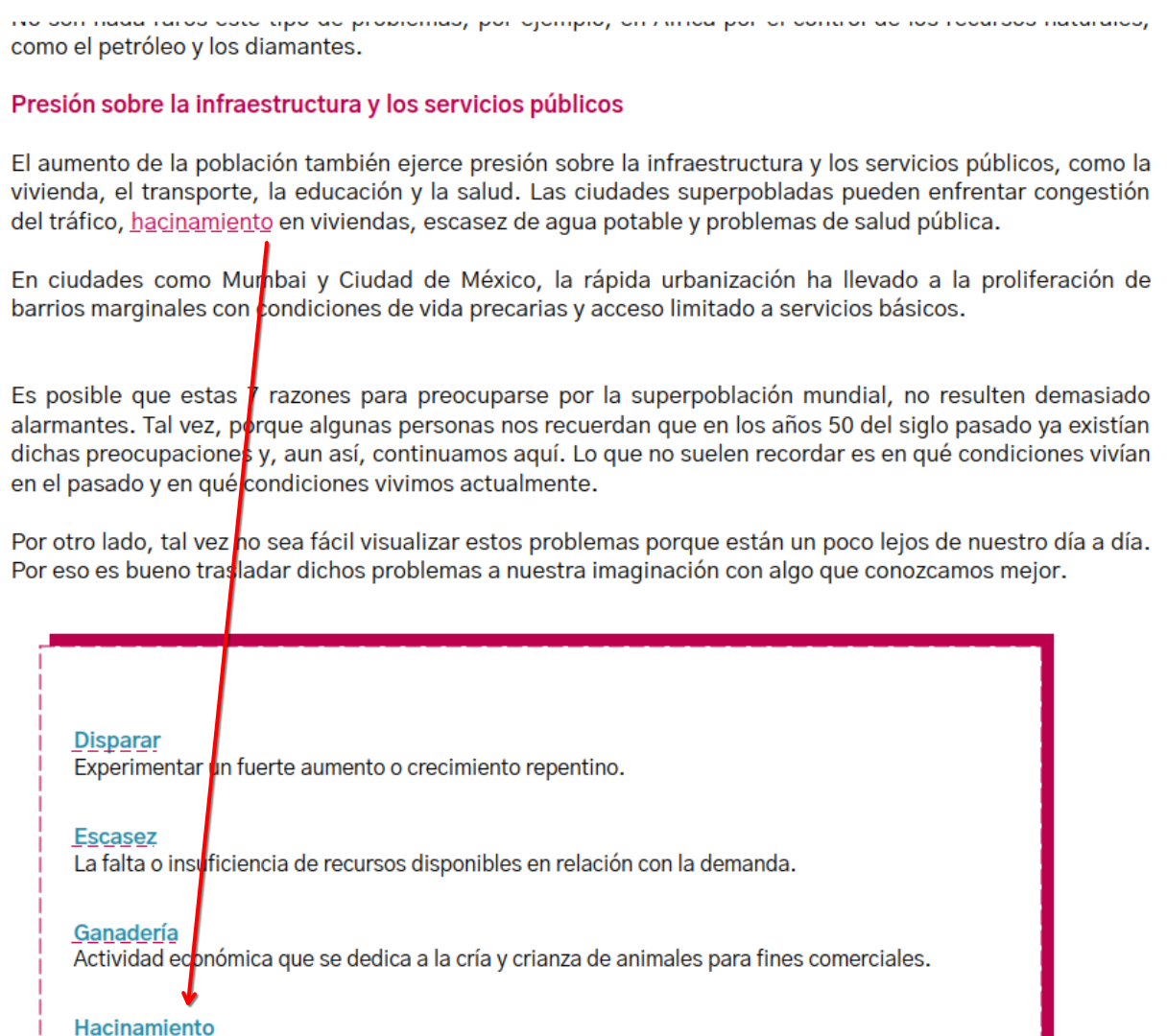 Vocabulario destacado